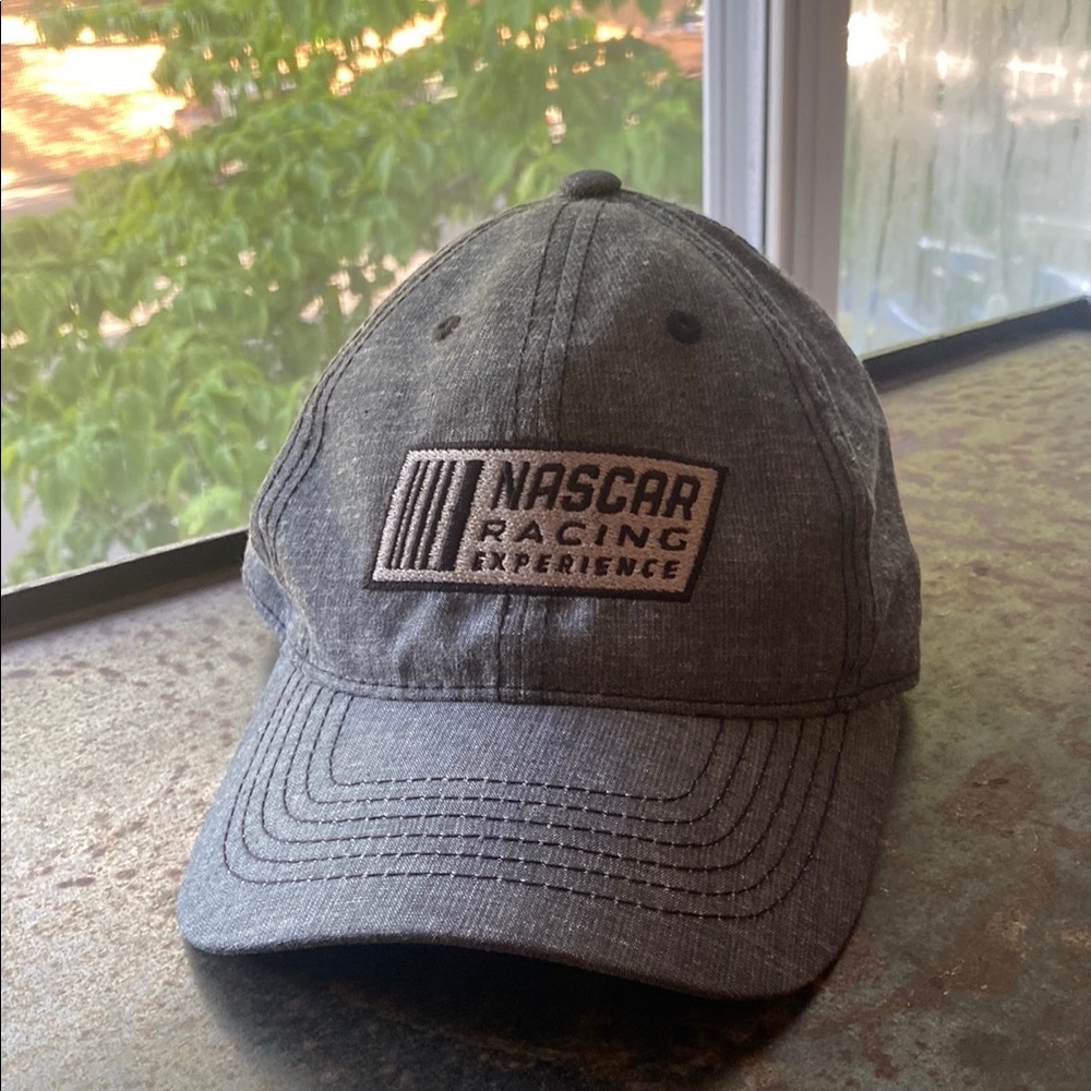 NASCAR Racing Experience Gray Curved Brim VelcroBack Cap w/ Embroidered Design